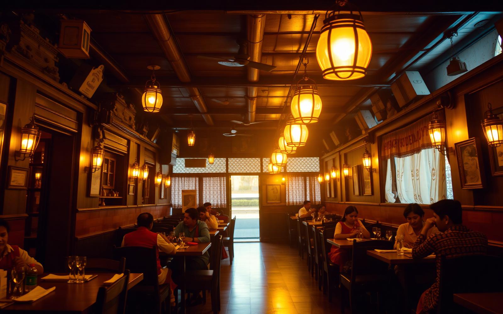 Warm restaurant ambience at The Chaupal